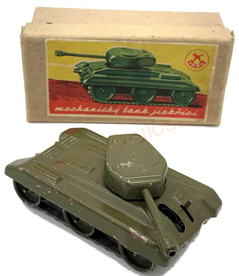 Mechanický tank jiskřící